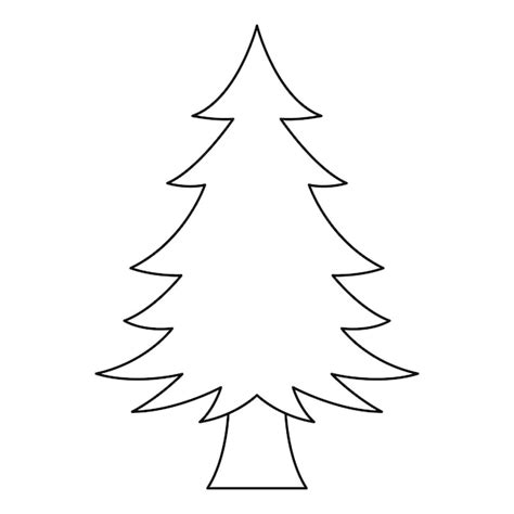 Kleurplaat met kerstboom voor kinderen | Premium Vector