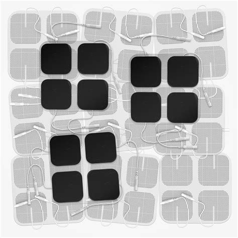 DONECO 2" Square TENS Unit Electrodes, 48-Pack Electro Pads for TENS ...