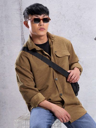 Buy Brown Textured Urban Shirt for Men Online in India -Beyoung