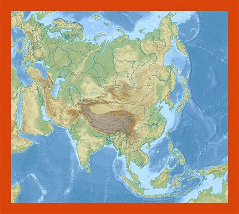 Asia Relief Map 的图像结果
