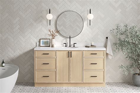 Ariel Kelly 66 Inch Single Oval Sink Bathroom Vanity With Carrara White ...
