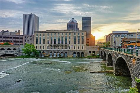 Rochester NY Court Street Bridge at Sunrise Photograph by Toby McGuire ...