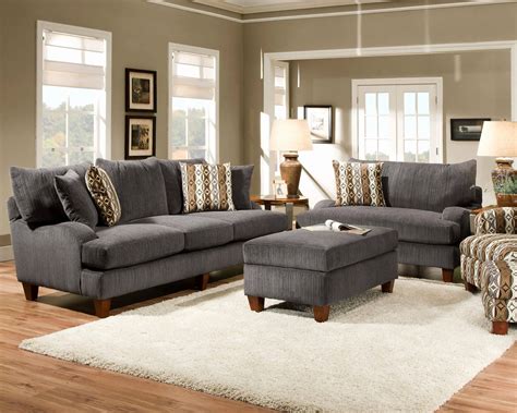 Living Room Dark Grey Sofa Set - bmp-central