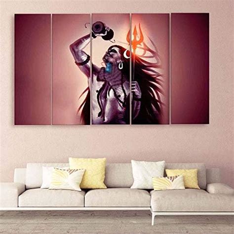 Casperme Multiple Frames Shiva Wall Painting for Living Room, Bedroom ...