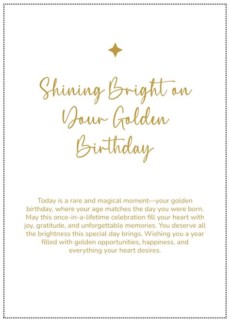 Golden Birthday Cards Free Printable