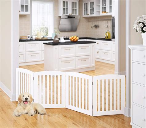Wooden Twist Portable Safety Pet Fence Gate Partition for Kids & Dogs ...