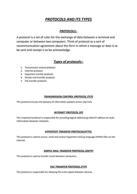 Types of Protocols 的图像结果