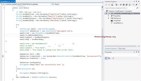 Image result for SSIS Script Task to Send Mail Task