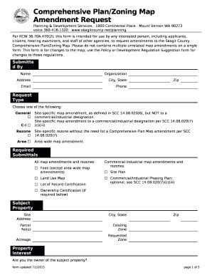Comprehensive Plan/Zoning Map Amendment Request Doc Template | pdfFiller