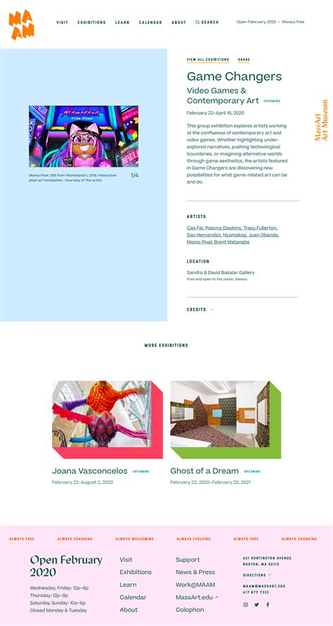 MassArt Art Museum identity - Fonts In Use