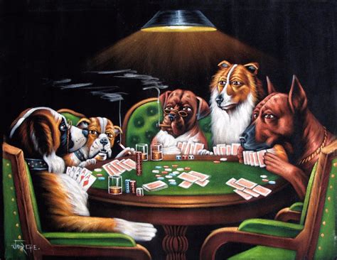 Original Dogs Playing Poker Painting at PaintingValley.com | Explore collection of Original Dogs ...