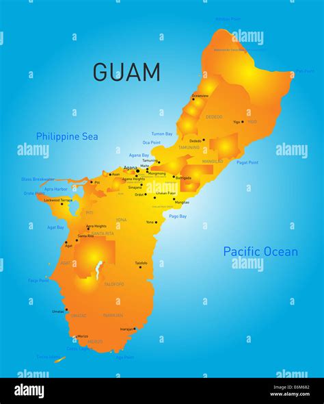 Guam map hi-res stock photography and images - Alamy
