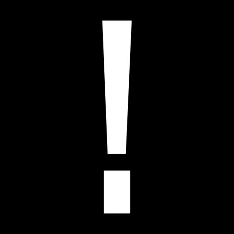 Exclamation sign in a square for interface help symbol - Free interface ...