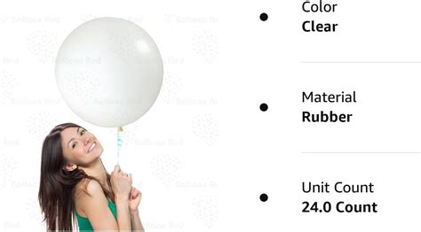 Buy Afterloon Biodegradable Perfect Round Big Balloons Clear 18 Inch 24 ...