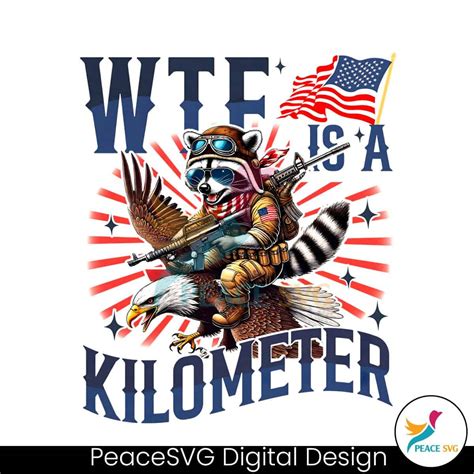 WTF Is A Kilometer Eagle Raccoon Meme PNG Instant Download » Peace SVG
