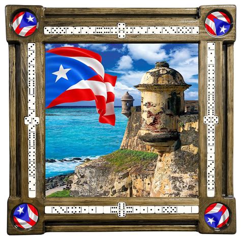 Domino Tables Art Puerto Rican Flag Domino Table - El Morro with India ...