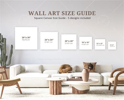 Wall Art Size Guide, Square Frame Sizes Guide, Canvas Size Guide ...