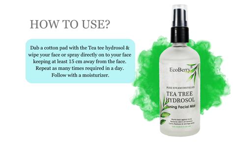 EcoBerry Pure Steam Distilled Teatree Hydrosol Toning Facial Mist For ...