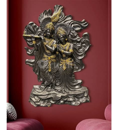 3X2 Feet Sacred Radha Krishna 3D Relief Sculpture