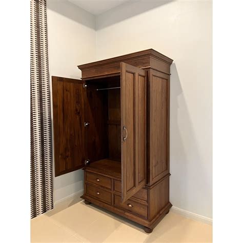 Teak Wood Wardrobe TWD-101 | Buy Online in India | TimberCraft