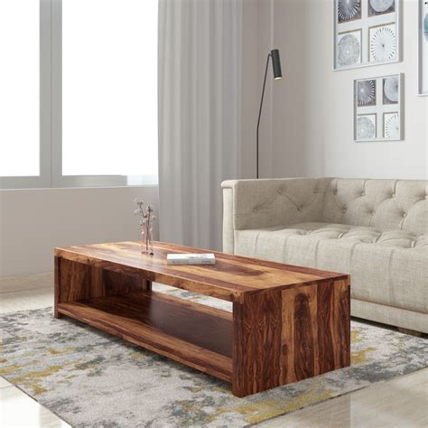 Wooden Coffee Table for Living Room | Sheesham Wood Center Table in ...