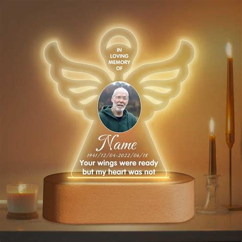 Dicodes Personalized Memorial Gift Photo Night Light Customized Light ...