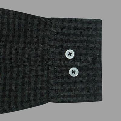 Men's Cottswool Gingham Checks Full Sleeves Shirt (Grey)