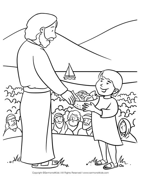 Jesus Feeds 5000 Craft Printable