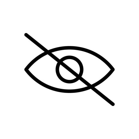 Hide sensitive content icon in line style design isolated on white ...