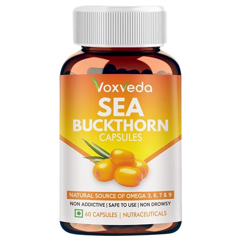 Voxveda's Sea Buckthorn Capsules Rich in Omega 3, 6, 7 & 9 - Immunity ...
