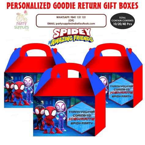 PSI Spidey and his Amazing Friends Theme Goodie Return Gift Boxes ...