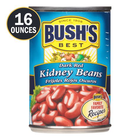 Bush's Dark Red Kidney Beans, Canned Beans, 16 oz - Walmart.com