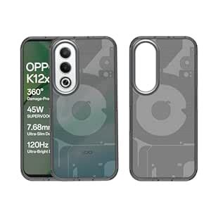 HELLO ZONE Back Cover Case for Oppo K12x 5G - Smoke Grey Transparent ...