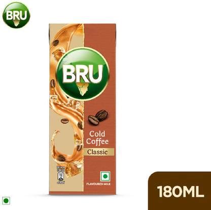 BRU Classic Cold Coffee Tetra Pack 180ML Cold Brew Coffee Price in ...