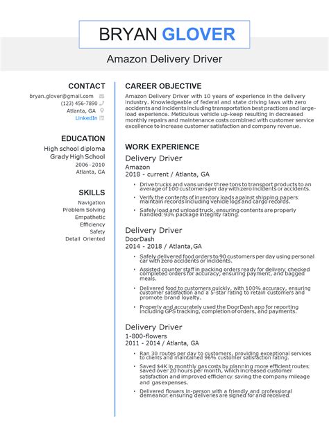 Amazon Delivery Driver Job Description at Louise Mcmakin blog