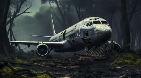 Eerily realistic wrecked airplane dark and gritty ghostcore renderings ...