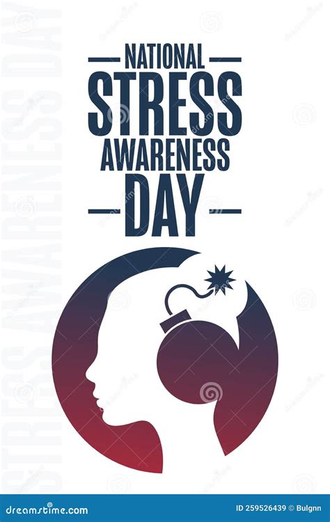 National Stress Awareness Day. Holiday Concept Stock Vector ...
