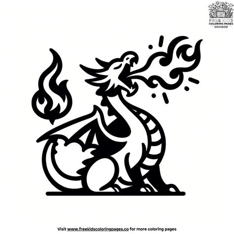 Dragon Coloring Pages With Fire