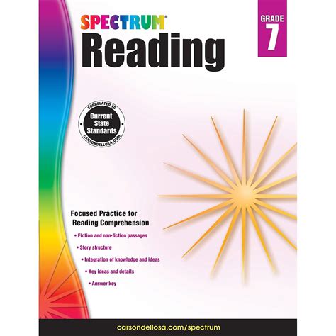 Buy Spectrum Reading Comprehension Grade 7, Ages 12 to 13, 7th Grade ...
