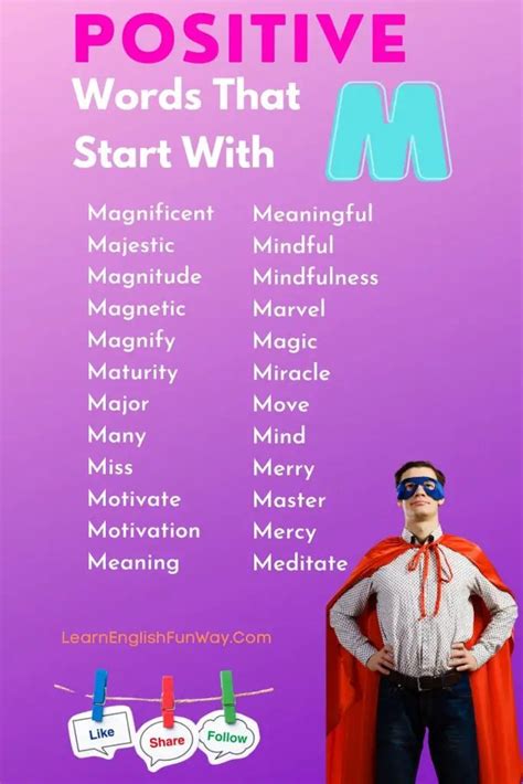 Positive Words Start With Letter M - Resignation Letter Sample