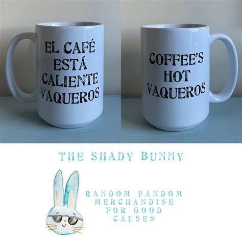 MW Coffee's hot vaqueros / El cafe esta caliente Mug in English and Sp ...