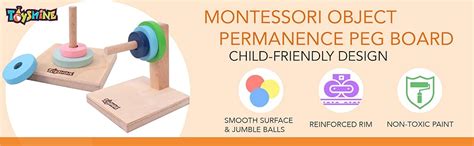 Toyshine Wooden Horizontal And Vertical Stacking Rings Stacker Multiple ...