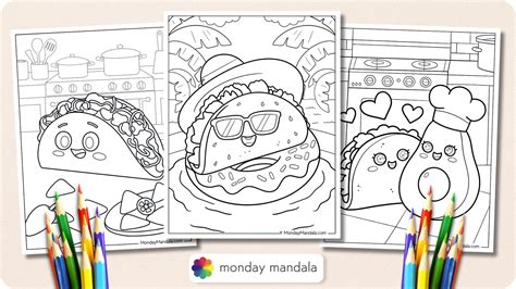 29 Taco Coloring Pages (Free PDF Printables)