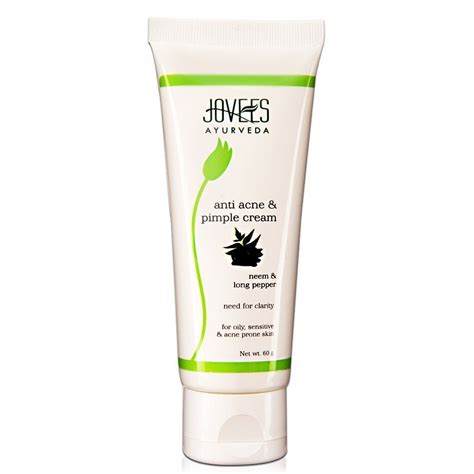 Jovees Ayurveda Anti Acne and Pimple Cream - Neem & Long Pepper, 60g ...