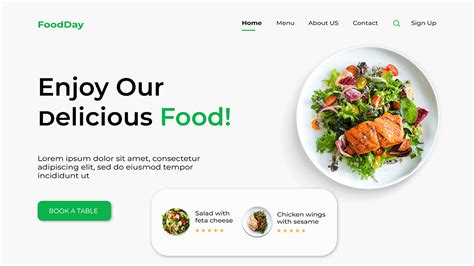 Food Menu Web Page Design 的图像结果