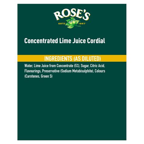 Rose's Lime Juice Cordial 1L | British Chemist