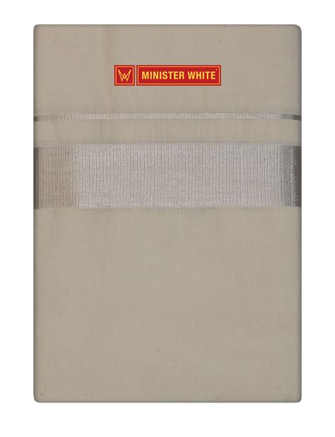 Men's Cream Cotton Kara 1 1/2" Silver Jari Border Double Layer Dhoti M ...