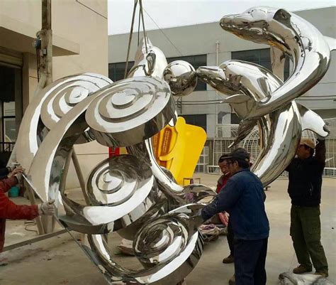 抽象飘带镜面不锈钢雕塑-杭州至宝雕塑艺术工程有限公司-景观雕塑制作源头厂家
