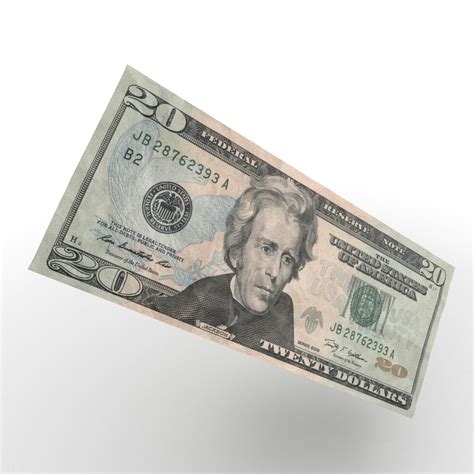 Billete de 20 dolares Modelo 3D $10 - .obj .3ds .max .c4d - Free3D