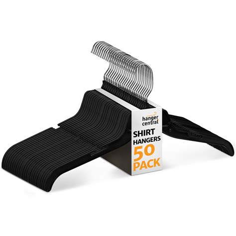 Buy Hanger Central Space-Saving, Durable Black Plastic Clothes Hangers ...